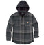 Carhartt 105938 Relaxed Fit Rugged Flex Flannel Fleece-Lined Hooded Shirt Jac