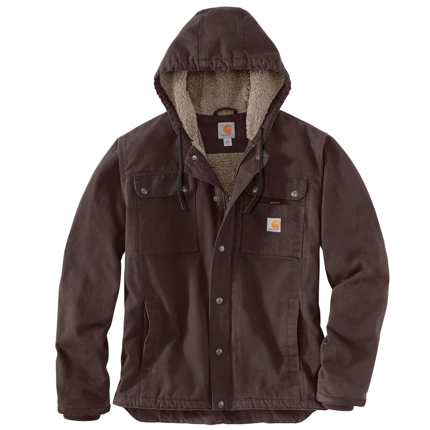 Carhartt 103826 Bartlett Jacket Relaxed Fit Washed Duck Sherpa-Lined Utility Jacket