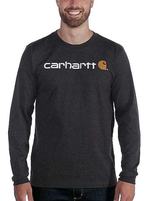 Carhartt 104107 Relaxed Fit Heavyweight Long-Sleeve Logo Graphic T-Shirt