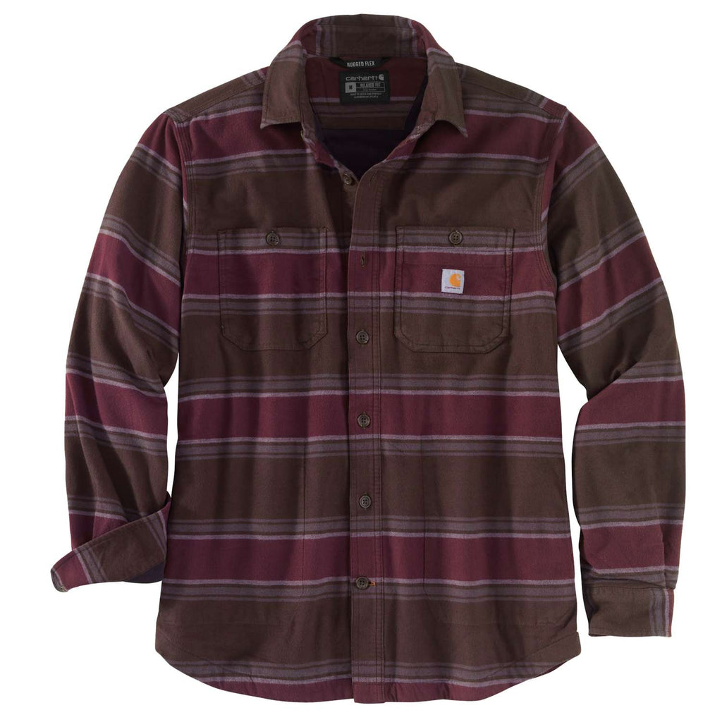 Carhartt 104913 Rugged Flex Relaxed Fit Midweight Flannel Hamilton Fleece-Lined Shirt