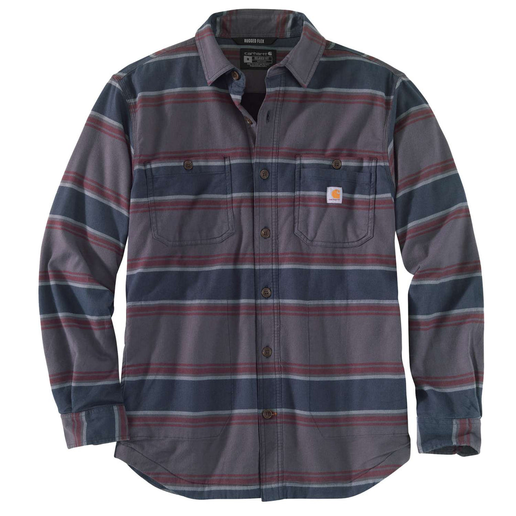 Carhartt 104913 Rugged Flex Relaxed Fit Midweight Flannel Hamilton Fleece-Lined Shirt