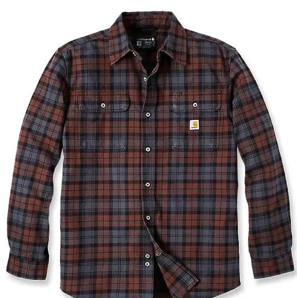 Carhartt 106356 Loose Fit Heavyweight Flannel Long-Sleeve Plaid Shirt Main image