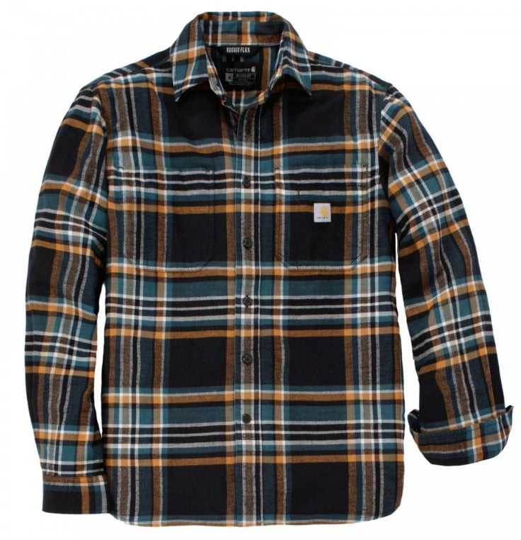 Carhartt 107010 Rugged Flex Relaxed Fit Midweight Flannel Long-Sleeve Plaid Shirt Main image