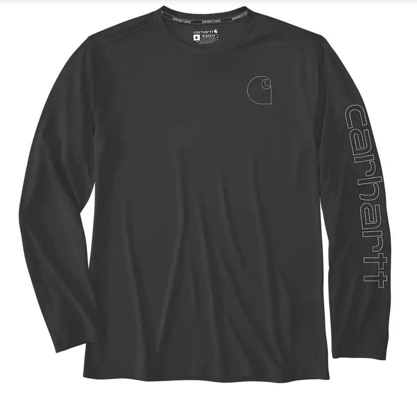 Carhartt 107202 Force Sun Defender Relaxed Fit Lightweight Long Sleeve Logo Graphic T-Shirt