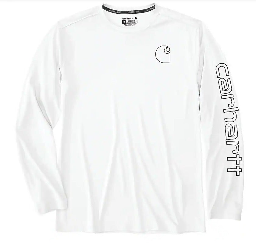 Carhartt 107202 Force Sun Defender Relaxed Fit Lightweight Long Sleeve Logo Graphic T-Shirt