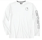 Carhartt 107202 Force Sun Defender Relaxed Fit Lightweight Long Sleeve Logo Graphic T-Shirt
