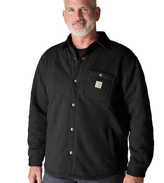 Carhartt 107270 Rain Defender Loose Fit Heavyweight Quilted Snap Front Shirt Jac Main image