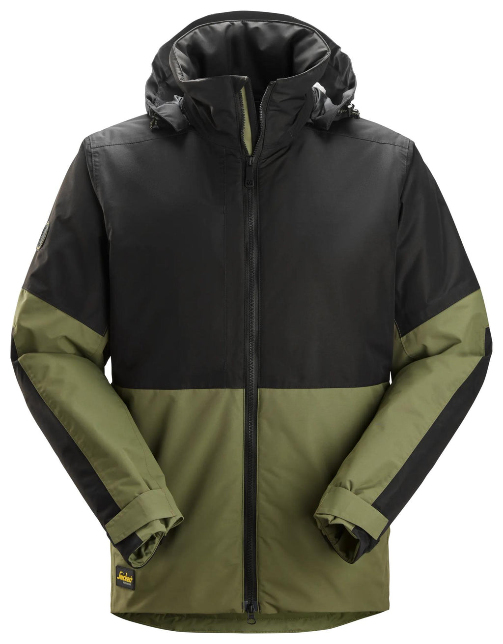 Snickers 1104 Waterproof Insulated Jacket Khaki Green/Black