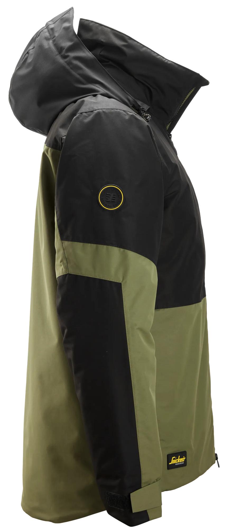 Snickers 1104 Waterproof Insulated Jacket Khaki Green/Black