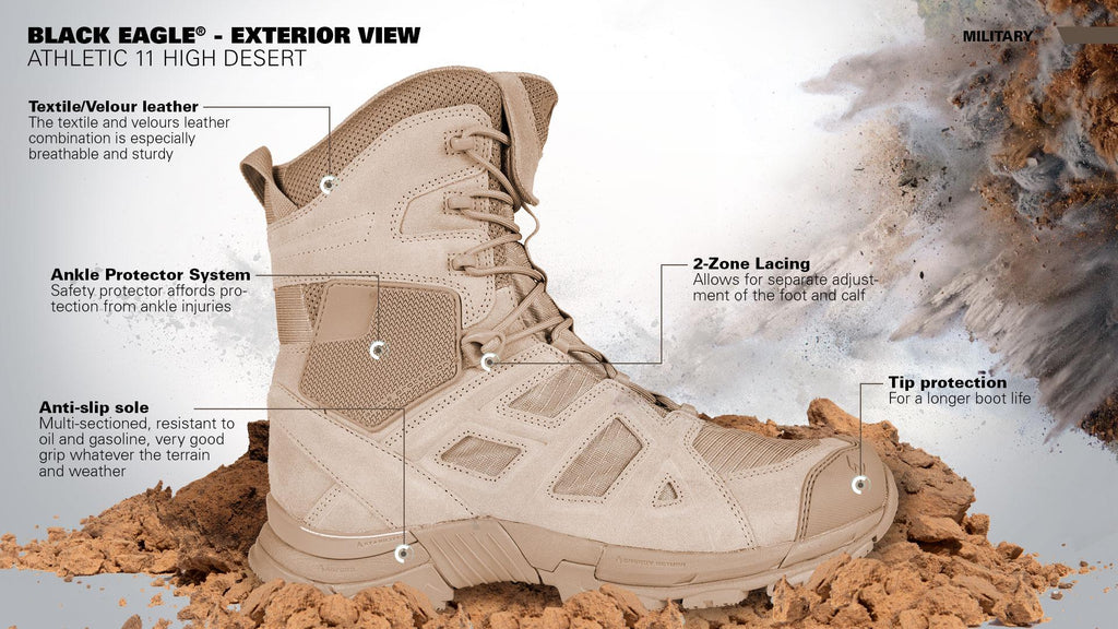 Haix Black Eagle Athletic 11 Desert High Military Army Boot