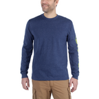 Carhartt EK231 Relaxed Fit Heavyweight Long-Sleeve Logo Sleeve Graphic T-Shirt