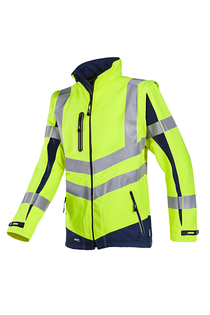 Sioen 724Z42TU2 Malden Hi-vis softshell jacket with detachable sleeves Main image