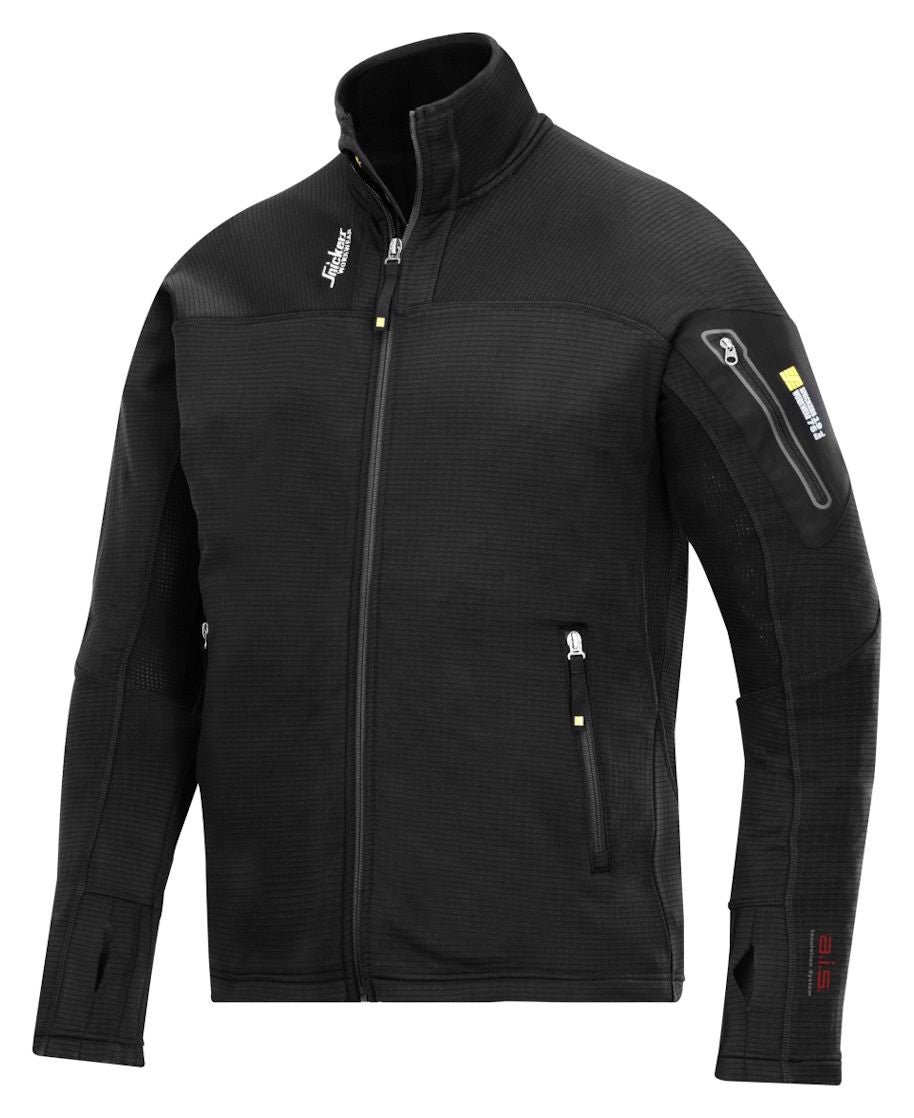 Snickers 9438 Body Mapping Micro Fleece Jacket - Black Main image