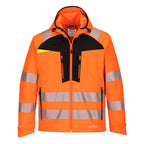 Portwest DX475 DX4 Hi-Vis Softshell Jacket Orange/Black Large