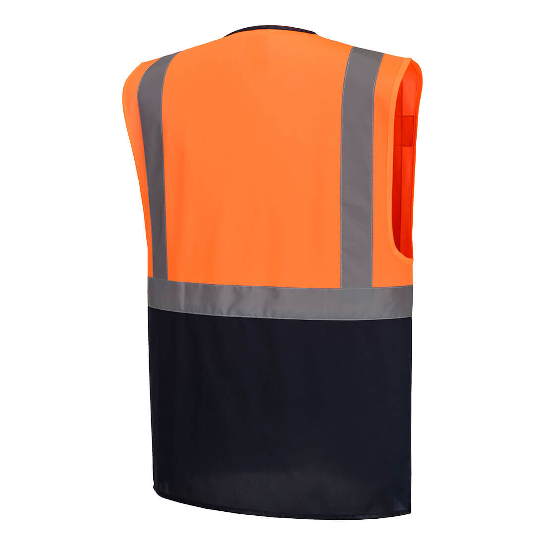 Portwest ES076 Essential Hi-Vis Contrast Executive Vest Orange/Navy Medium
