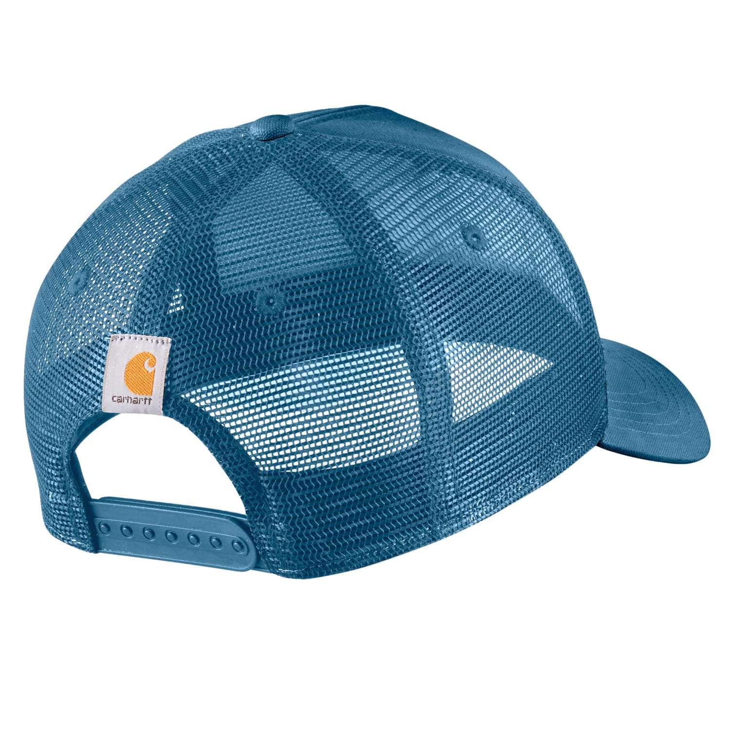 Carhartt 106738 Rugged Flex Twill Mesh-Back Script Patch Cap Dark Tranquil Blue Secondary image