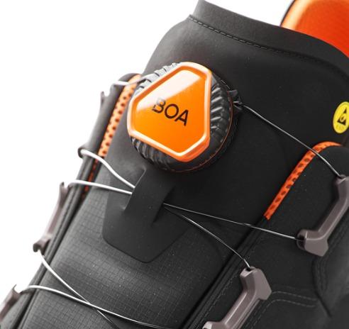 Snickers SolidGear SG80013 BOA S3S SR HRO Vapor 3 Low Safety Shoes Black/Orange