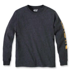 Carhartt EK231 Relaxed Fit Heavyweight Long-Sleeve Logo Sleeve Graphic T-Shirt