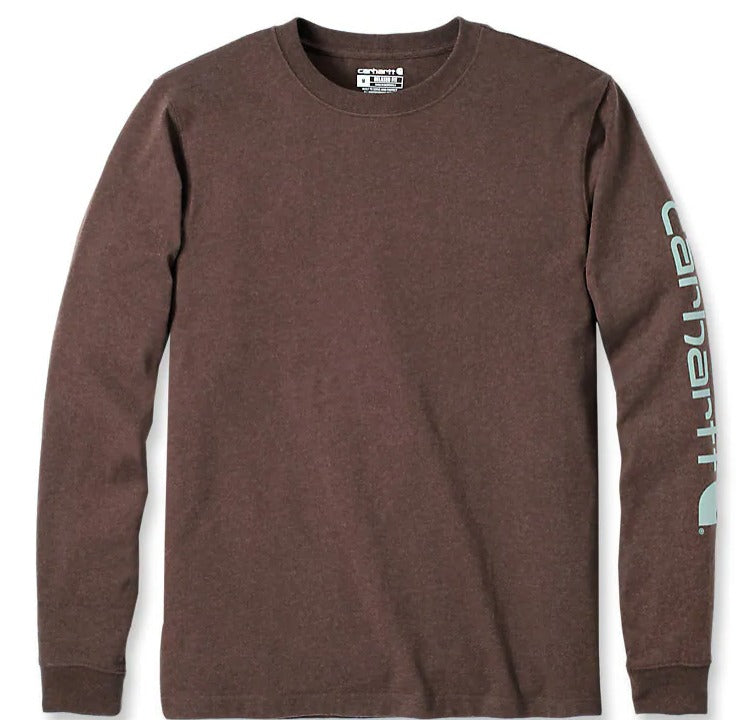 Carhartt EK231 Relaxed Fit Heavyweight Long-Sleeve Logo Sleeve Graphic T-Shirt Secondary image