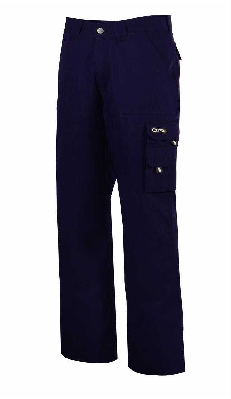 Dassy Liverpool 245 g Cargo Work Trousers - Triple Needle Stitched - Navy Main image