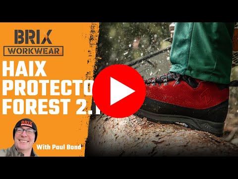 Haix 603115 Protector Forest 2.1 GTX Red-Yellow Class 2 Chainsaw Gore-Tex Forestry Boot