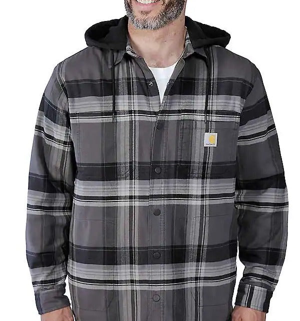 Carhartt 105938 Relaxed Fit Rugged Flex Flannel Fleece-Lined Hooded Shirt Jac Secondary image