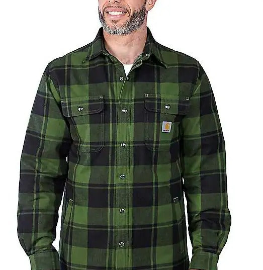 Carhartt 105939 Relaxed Fit Heavyweight Flannel Sherpa-Lined Shirt Jac