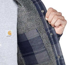 Carhartt 105939 Relaxed Fit Heavyweight Flannel Sherpa-Lined Shirt Jac