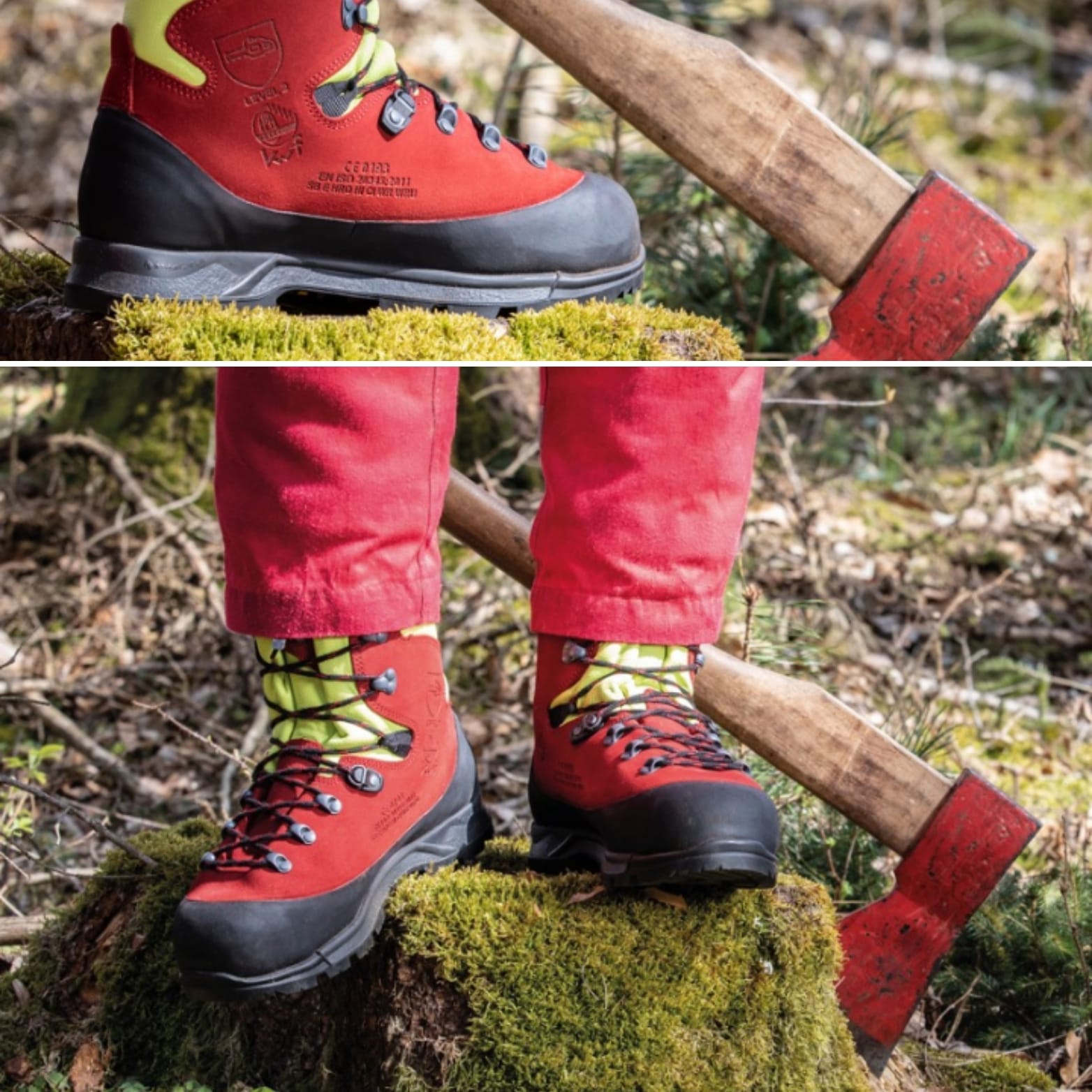 Haix 603115 Protector Forest 2.1 GTX Red-Yellow Class 2 Chainsaw Gore-Tex Forestry Boot Secondary image