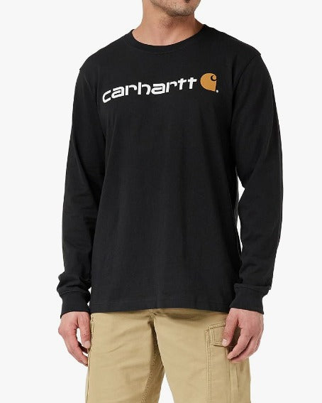 Carhartt 104107 Relaxed Fit Heavyweight Long-Sleeve Logo Graphic T-Shirt