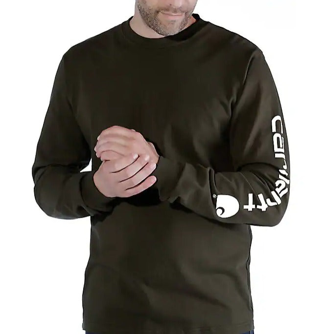 Carhartt EK231 Relaxed Fit Heavyweight Long-Sleeve Logo Sleeve Graphic T-Shirt Main image