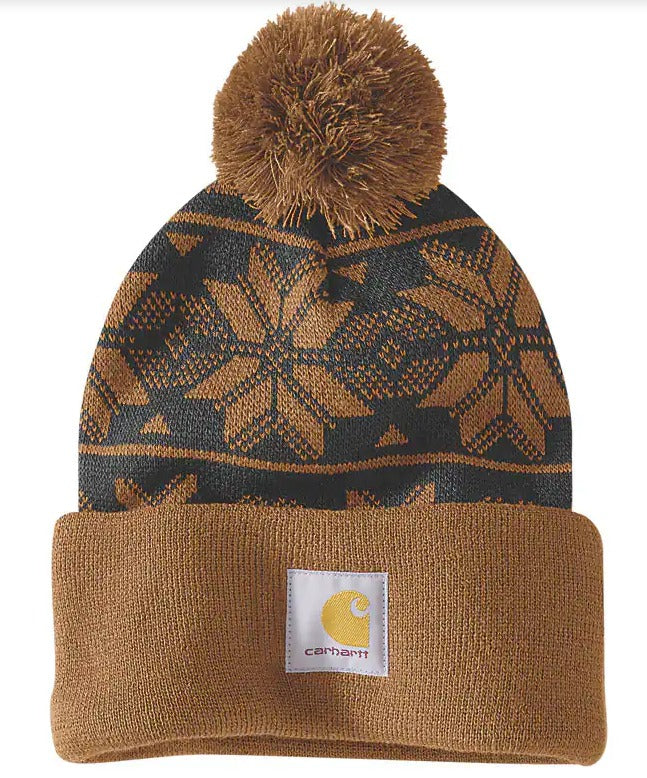 Carhartt 106647 Knit Pom Jacquard Beanie