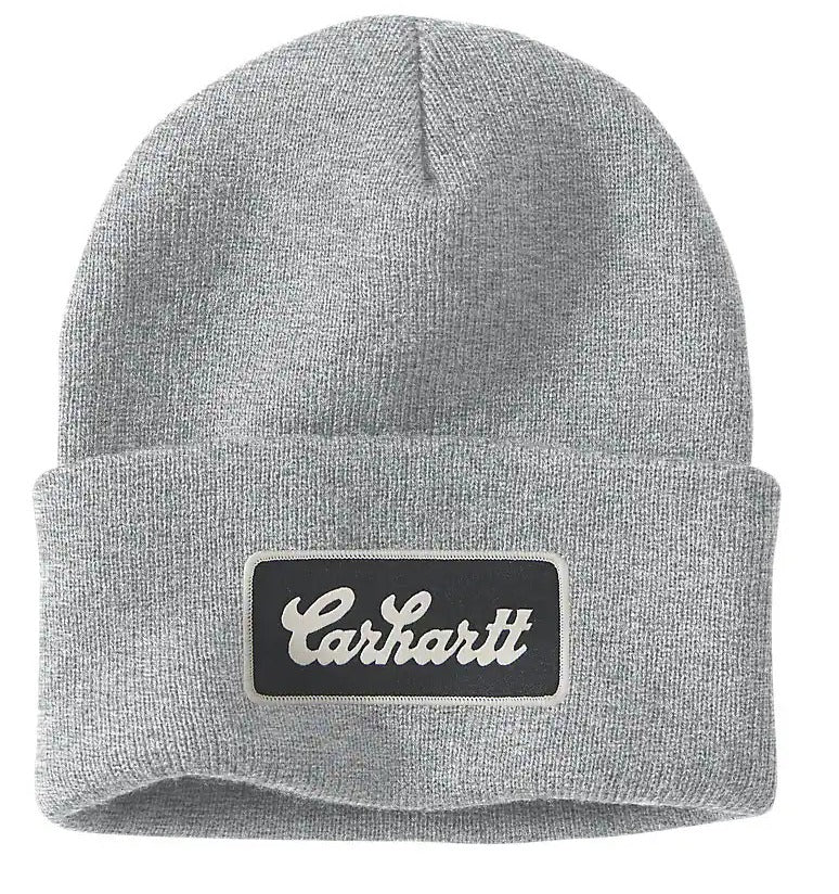 Carhartt 107007 Knit Cuffed Script Patch Beanie
